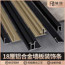Aluminum alloy 18mm wall panel edge strip 18mm wood veneer decorative strip I-shaped waist line Yang angle edge strip
