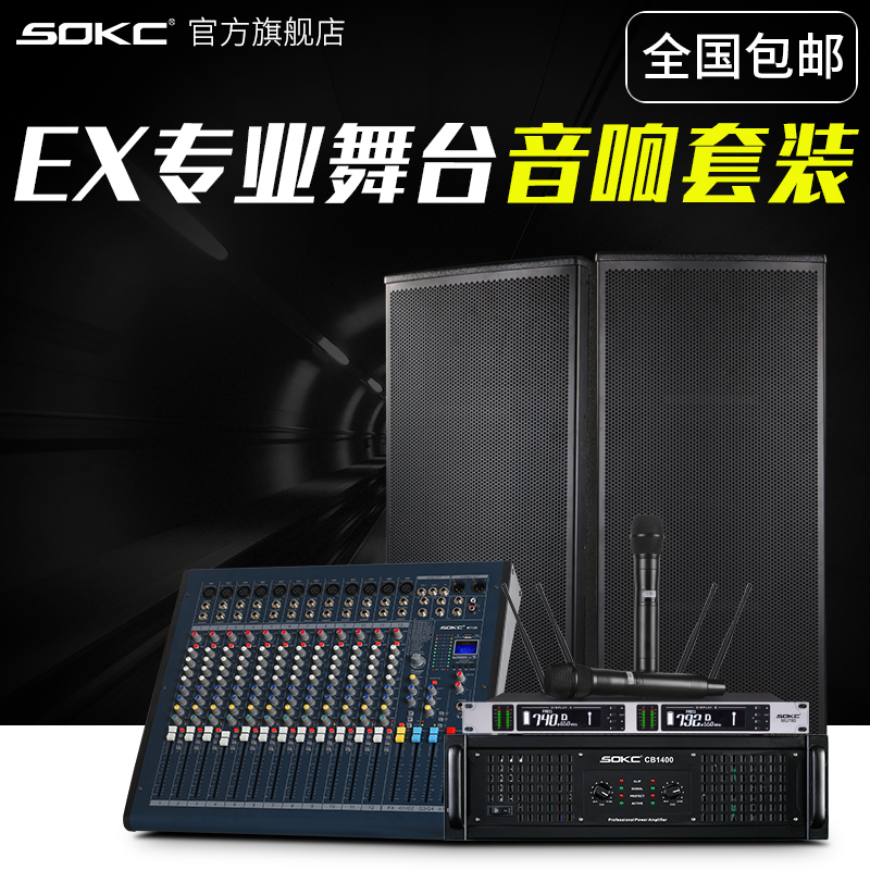 SOKC Tianma EX single and double 15-inch professional speaker bar conference wedding performance engineering stage audio set