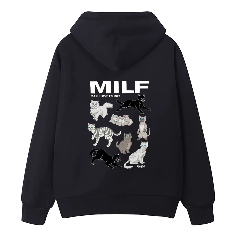 Американский модный бренд RIPNDIP маленькая сука кот средний палец кот мужчина любит кошек мужчина любит кота худи