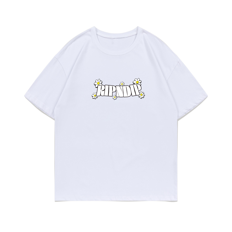 Американская повседневная футболка RIPNDIP с котом-стертым выражением лица, короткий рукав, жест среднего пальца, вымышленный язык, широкий крой, для мужчин и женщин пары