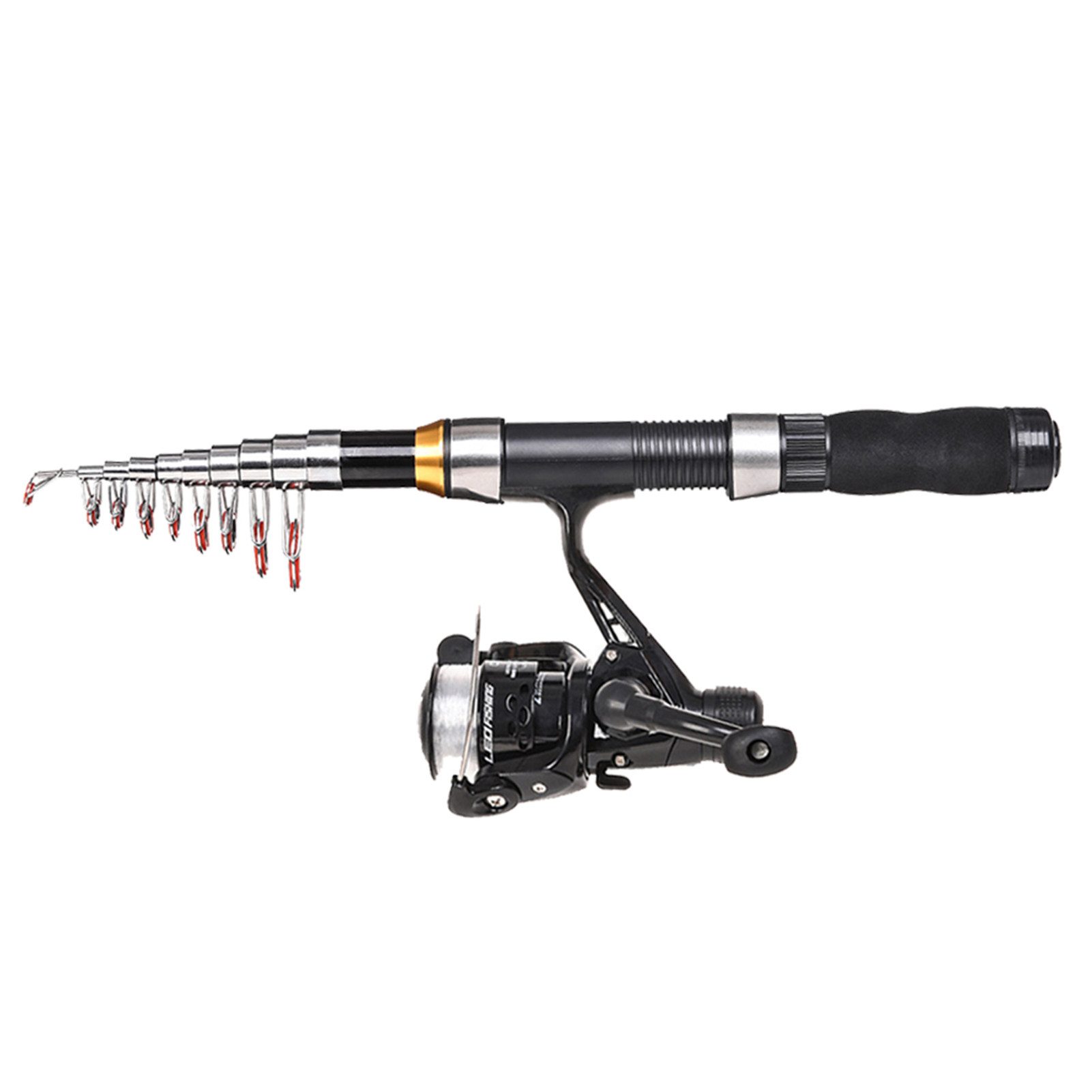 Море удочкой lixada fishing rod reel combo full kit 2.1m/2.3m telescopic