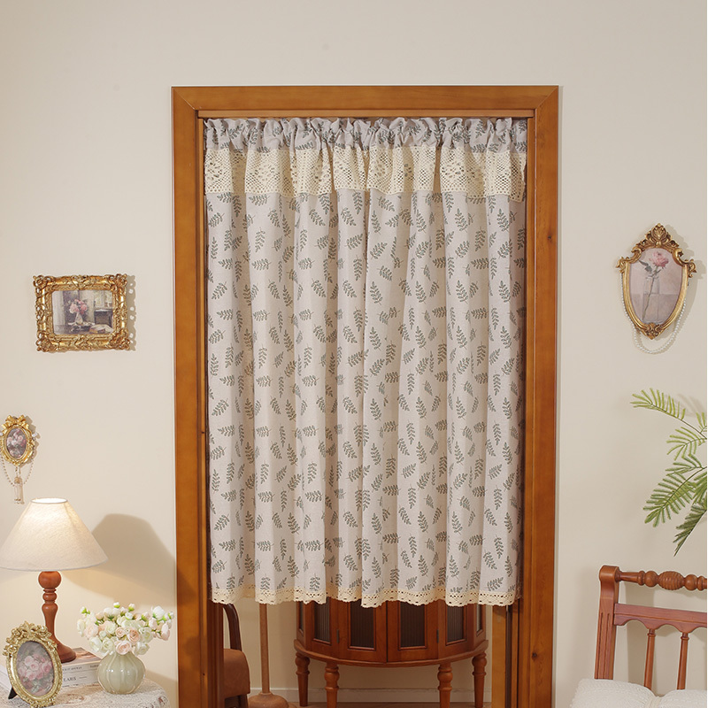 Japanese-Style Fresh Cotton and Linen Door Curtain, Half Curtain, Short Curtain, No-Drill Partition Curtain, Fabric Home Bedroom Kitchen Entrance Curtain Japanese-Style Fresh Cotton and Linen Door Curtain, Half Curtain, Short Curtain, No-Drill Partition Curtain, Fabric Home Bedroom Kitchen Entrance Curtain