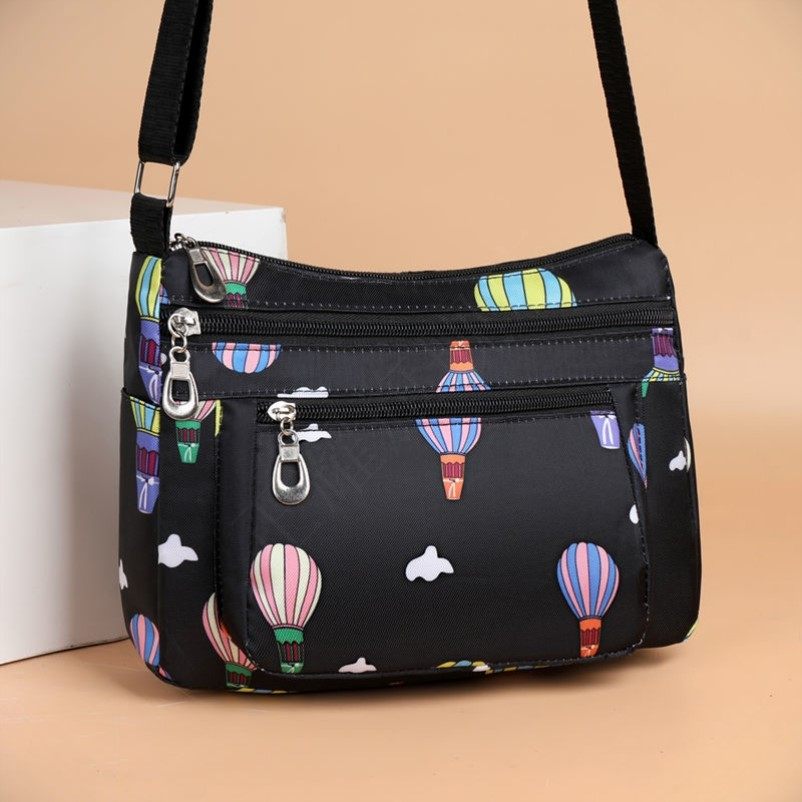 Durable and fresh mother bag Oxford cloth canvas bag Korean version Messenger bag retro casual strong mommy bag art