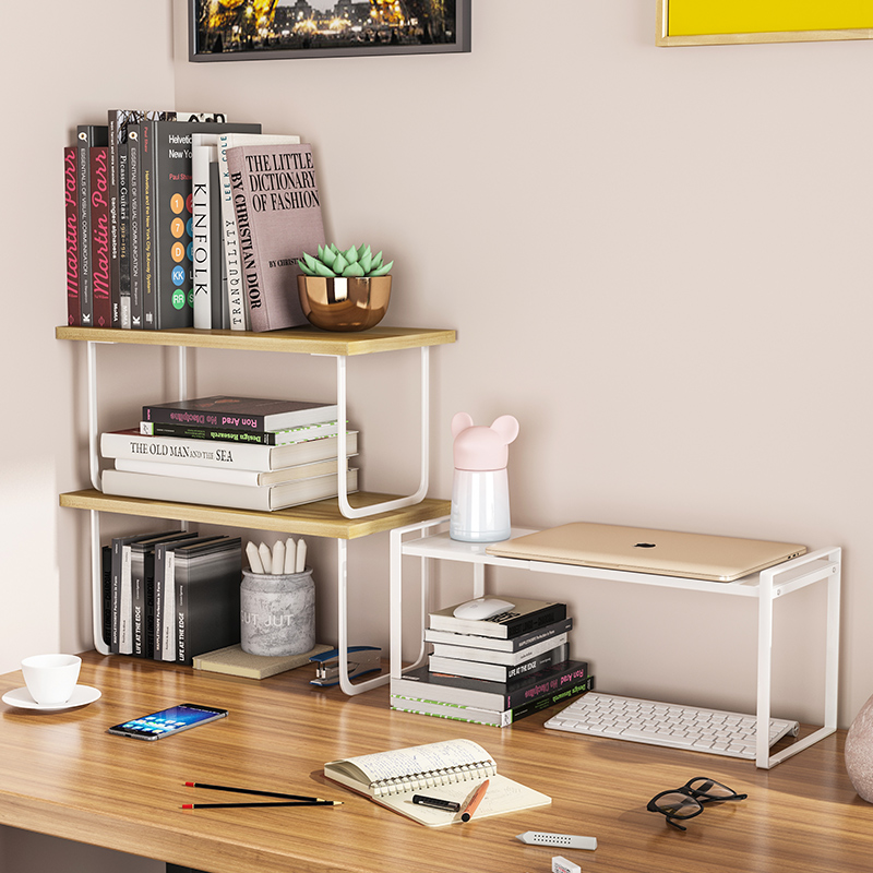 Desk stackable bookshelf desktop book storage desk student desk book finishing artifact small combination