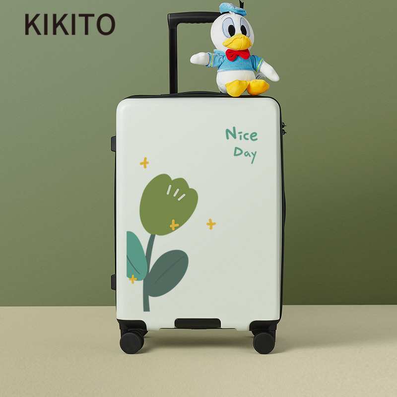 Luggage female cute and fresh travel trolley case net red ins fashion new tulip password boarding suitcase