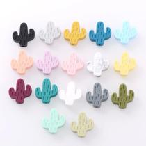 10Pcs Lot Cartoon Little Cactus Silicone Beads Baby Rodent T