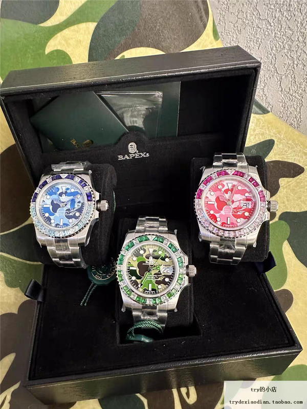Bape Camo Bapex Type2 Ape Head Camouflage Dial Fashion Watch Ma Siwei Bape Camo Bapex Type2 Ape Head Camouflage Dial Fashion Watch Ma Siwei
