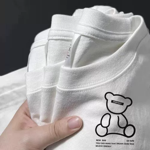 Tide, хлопковая футболка, демисезонный мужской белый приятный телу лонгслив, оверсайз