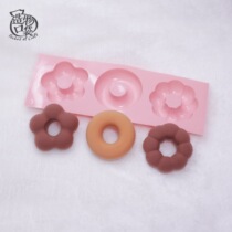 Creation pocket donut clay food play fondant silicone mold model diy handmade