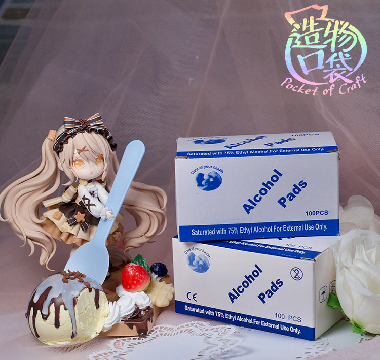 Creator pocket Alcohol cotton sheet Ultra-light clay grinding sheet Grinding seams and erasing wrong pictures A box of 100 pieces