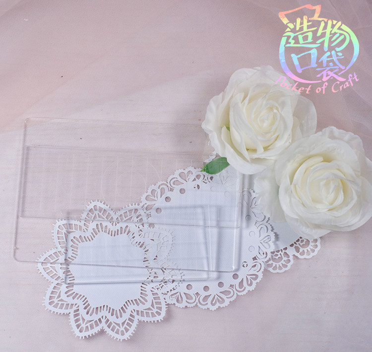 Creator Pocket Acrylic mud pressing board rubbing mud board three optional rubbing thin strips with scale ultra-light clay tools