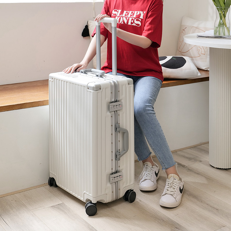 2022 aluminum frame luggage female fashion trolley case 20 inch boarding universal wheel suitcase trend male password box