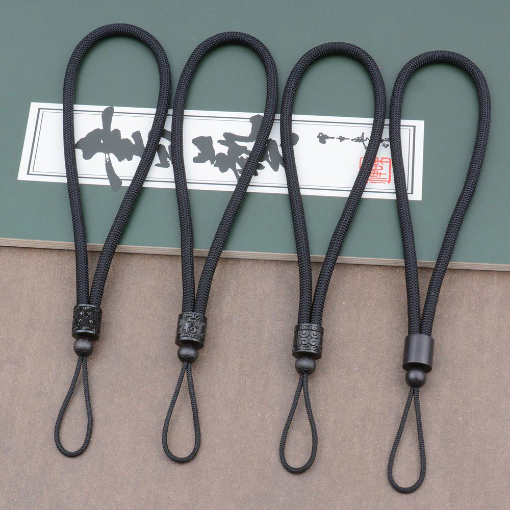 Hand-woven real ebony six-character mantra car keychain men and women couple key jewelry