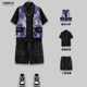 Work vest men's trendy ins summer full-print embroidered vest jacket hip-hop high street personality handsome retro outer wear