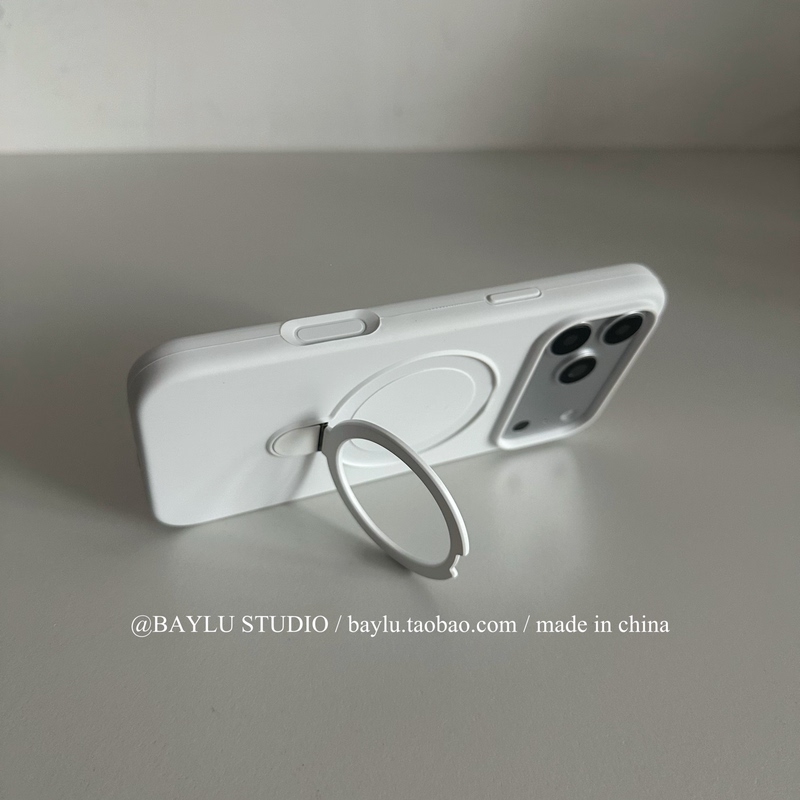 Minimalist Style Pivot Shell Pure White Liquid Silicone Suitable for Apple 17 Pro Max Full-Cover Anti-Drop Phone Case Apple 16/15/14/13/12 Pro Max Integrated Stand Ring Magnetic Pure Color Minimalist Style Pivot Shell Pure White Liquid Silicone Suitable for Apple 17 Pro Max Full-Cover Anti-Drop Phone Case Apple 16/15/14/13/12 Pro Max Integrated Stand Ring Magnetic Pure Color