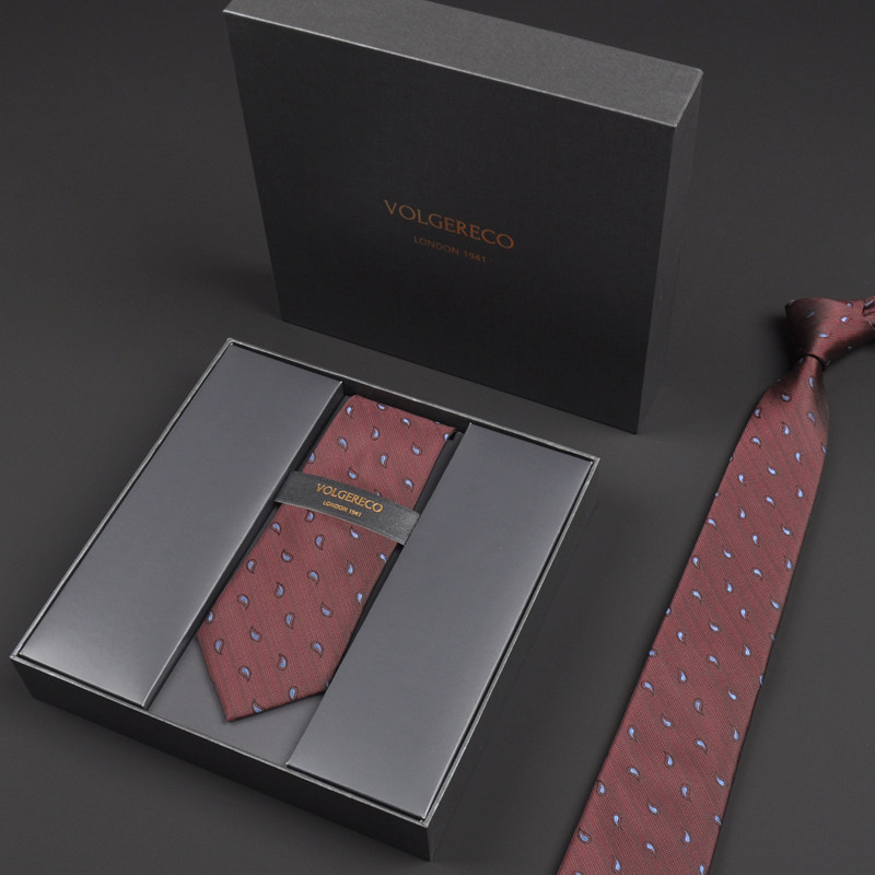 [Uk Vg] Men's Casual Business Tie Gift Box Set, High-End Formal Wear, Narrow, Light Luxury Brand, Wedding, 7cm