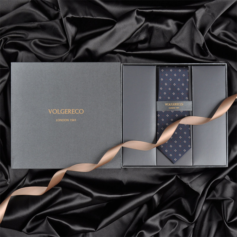 British Volgereco Men's Casual Business Tie Gift Box High-End Formal Wear Narrow Luxury Brand Wedding 7cm