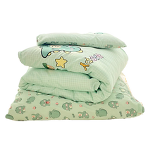Pure cotton kindergarten quilt three-piece set pure cotton quilt set baby nap into kindergarten baby childrens quilt six-piece core