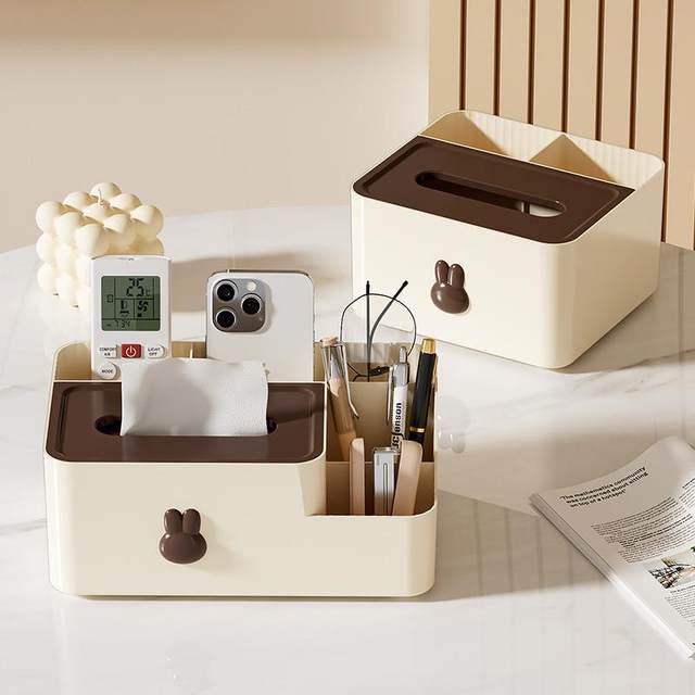 Tissue box living room light luxury high-end toilet paper box desktop napkin box coffee table storage box extraction bathroom