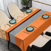 Xinjiang Advanced Sensation Light Extravagant Pvc Table Cloth Waterproof Anti-Oil Wash Table Tea Table Table Mat Rectangular