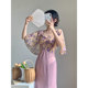 2023 summer new skirt waist slimming French style gentle retro design sense niche fishtail temperament dress