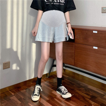 Pregnant woman short pants Summer thin outer wearing net red fashion wide-leg shorts pregnant woman Toabdominal casual 50% Shorts