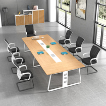 Chengdu Office Furniture Conference Table Long Table Brief Modern Rectangular Table Staff Training Negotiation Table And Chairs Combination