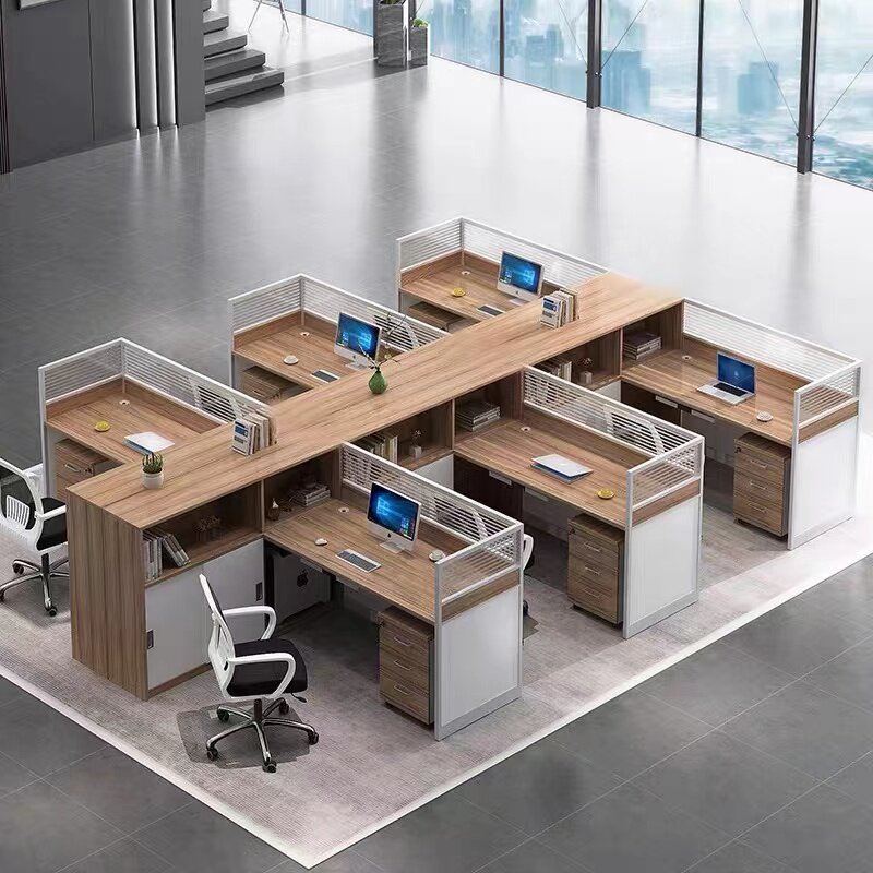 Chengdu double employee finance desk booth workstation staff desk chair combination office furniture office