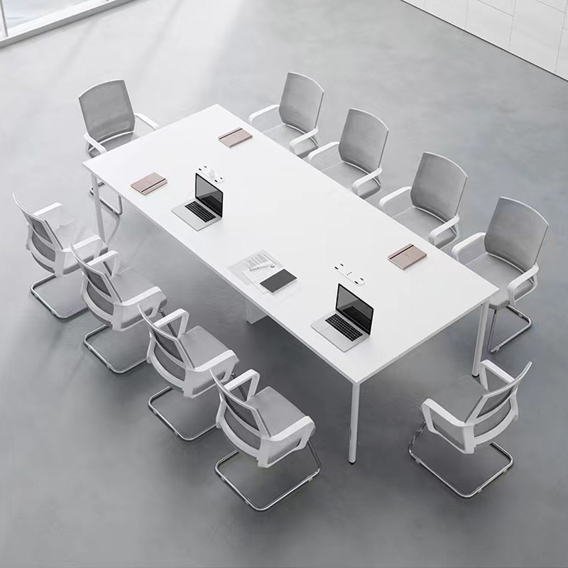 Simple modern conference table long tables small white training reception to negotiate conference room designer desk workbench
