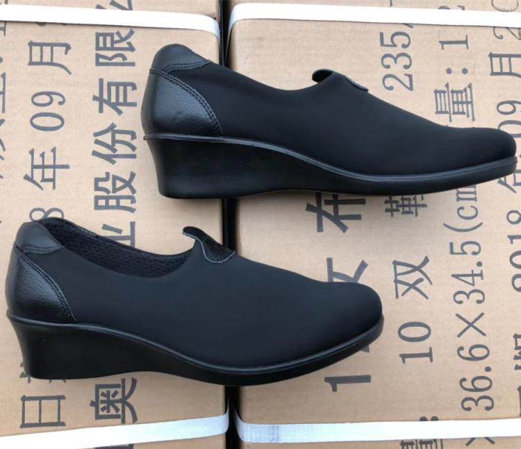 Genuine new women's cloth shoes female style Summer old Beijing Black low heel submarine Long New Walk Mom Casual Shoes