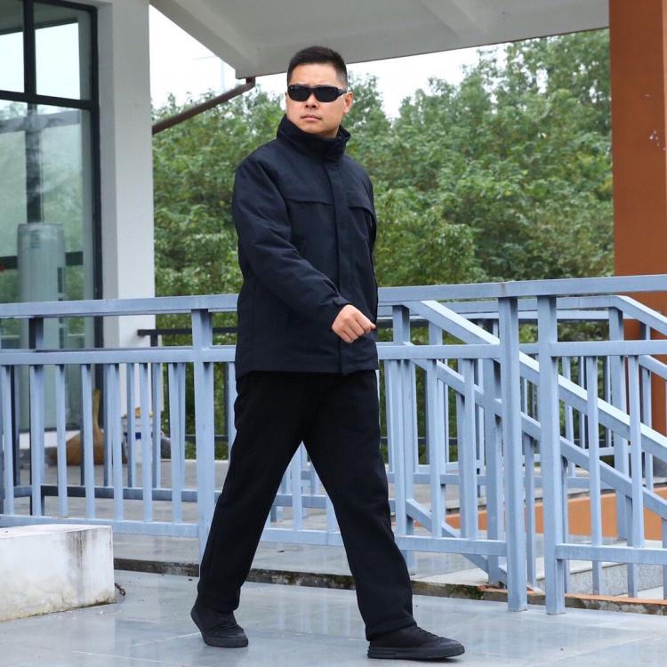 3502 factory customized cold-proof civilian clothes black wind clothes warm jacket men's autumn and abrasion resistant two sets of liners