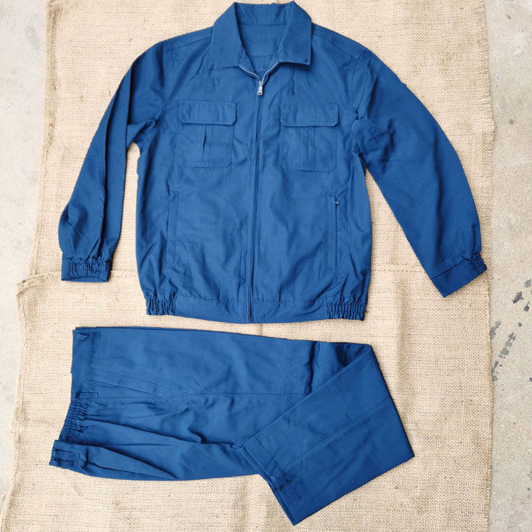 Genuine Ground Spring Autumn Work Clothes Sky Blue Anti-Oil And Anti-Static Summer Tooling Suit Abrasion Resistant Real Goods