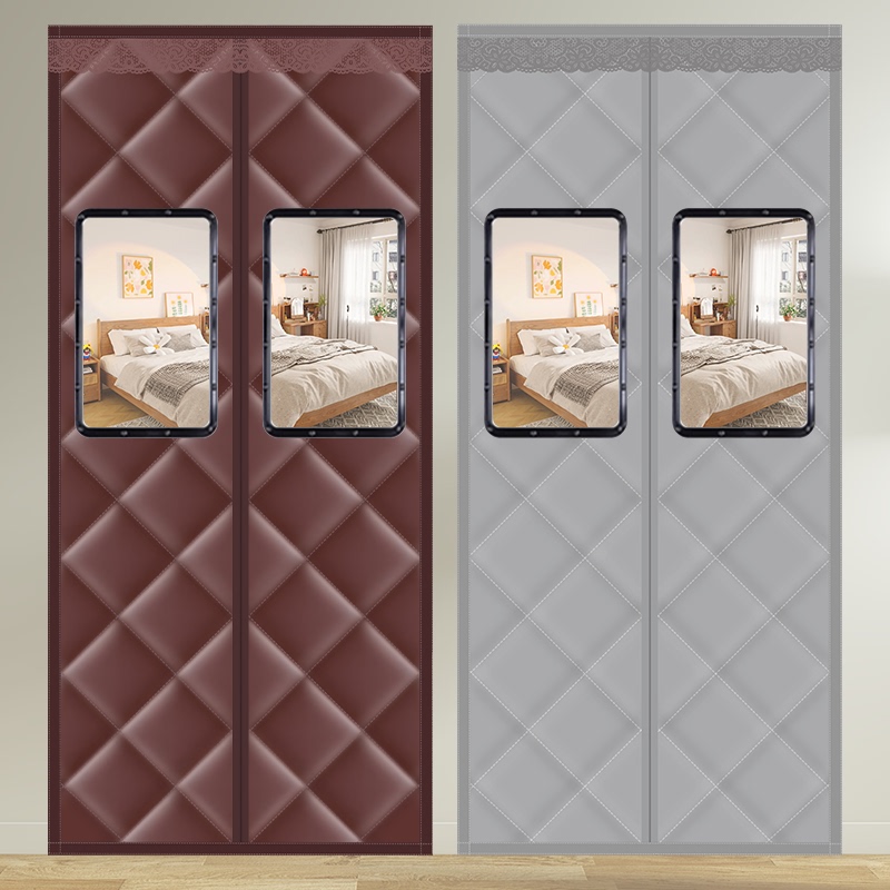 Winter Thickened Cotton Door Curtain for Home Use, Warm and Insulated, Windproof, Air-Conditioning Partition Curtain, Soundproof, Cold-Proof, Magnetic, No Drilling Required Winter Thickened Cotton Door Curtain for Home Use, Warm and Insulated, Windproof, Air-Conditioning Partition Curtain, Soundproof, Cold-Proof, Magnetic, No Drilling Required