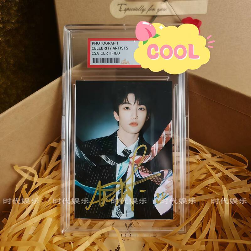 Huang Zihongfan's Autographed Photo 3inch Official Authentic Replica Card Signature Card for Fan Support, Gift, and Collection