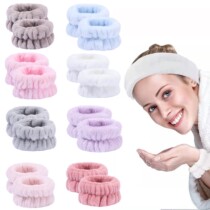 2022 Boutique Plush Face Wash Wrist Band Makeup Absorbent Sweat Wipe Bracelet Flannel Wrist Wrist Waterproof Wristband
