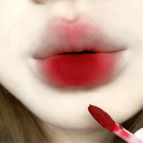 Красная помада, блеск для губ, полупрозрачная растушевка, не выцветает