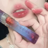 Морская соль, бальзам для губ, розовый стеклянный блеск для губ, цвет инжира, зеркальный эффект, с эффектом пухлых губ