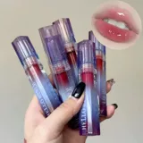 Морская соль, бальзам для губ, розовый стеклянный блеск для губ, цвет инжира, зеркальный эффект, с эффектом пухлых губ