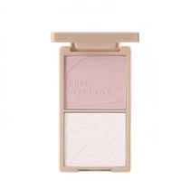 xixi bicolor matt repair powder cake shaded nose snuff blush and high light repair integrated disc flawless waterproof Tibright