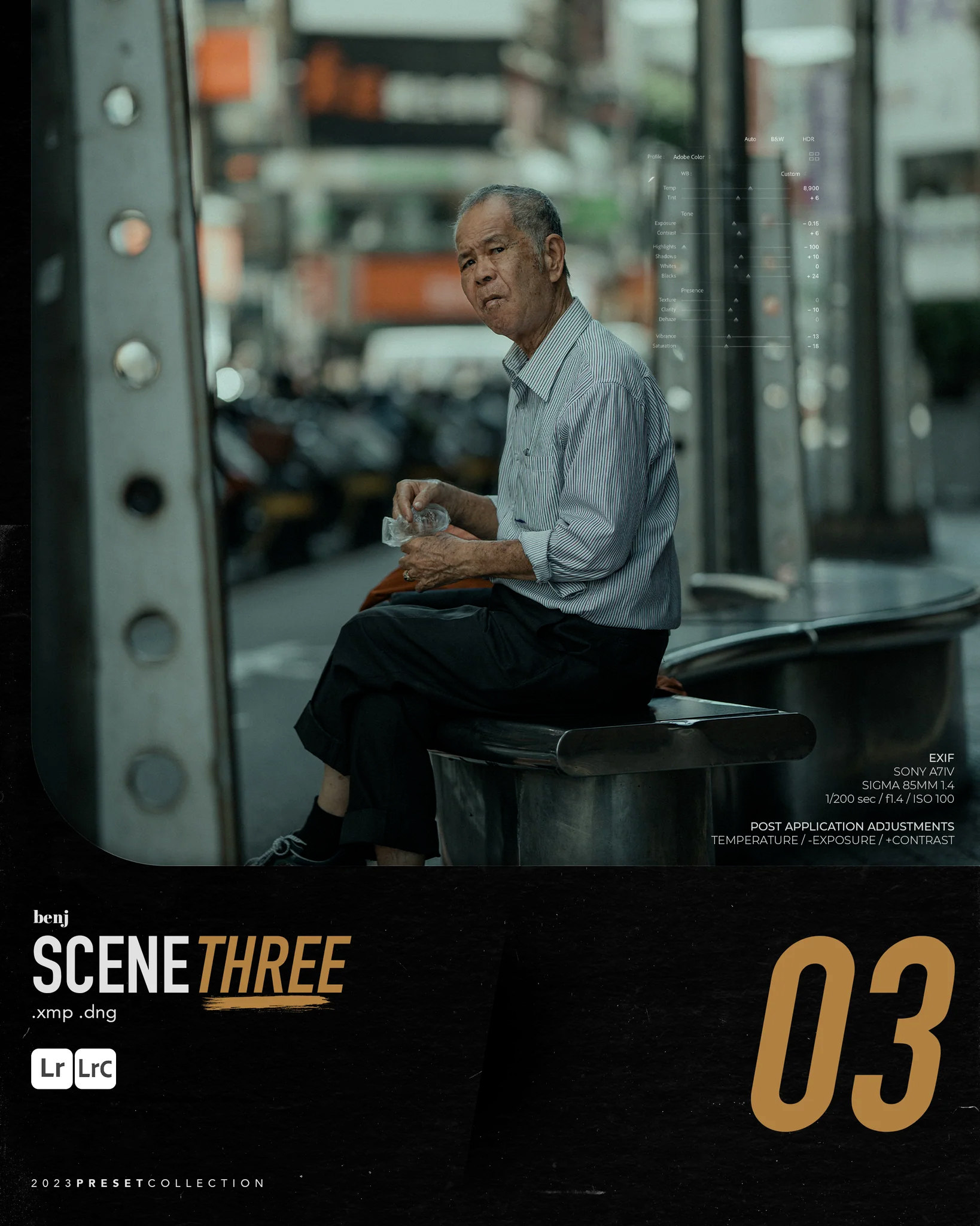 Benj Villena / benj™ - Scenes 8种人文旅拍人像风景扫街LR大师预设XMP+LR手机DNG