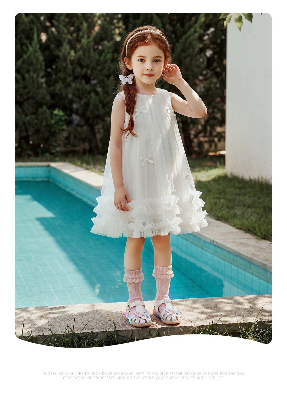 Flashing Light Shoes | Snuffy Girls' Sandals Summer New Style Children's Soft Sole Non-Slip Princess Baby Closed-Toe Sandals — 11