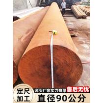 Indonesian pineapple grid anti-corrosion wood pillars log columns outdoor room beams wooden beams ancient building timber corridors solid wood columns