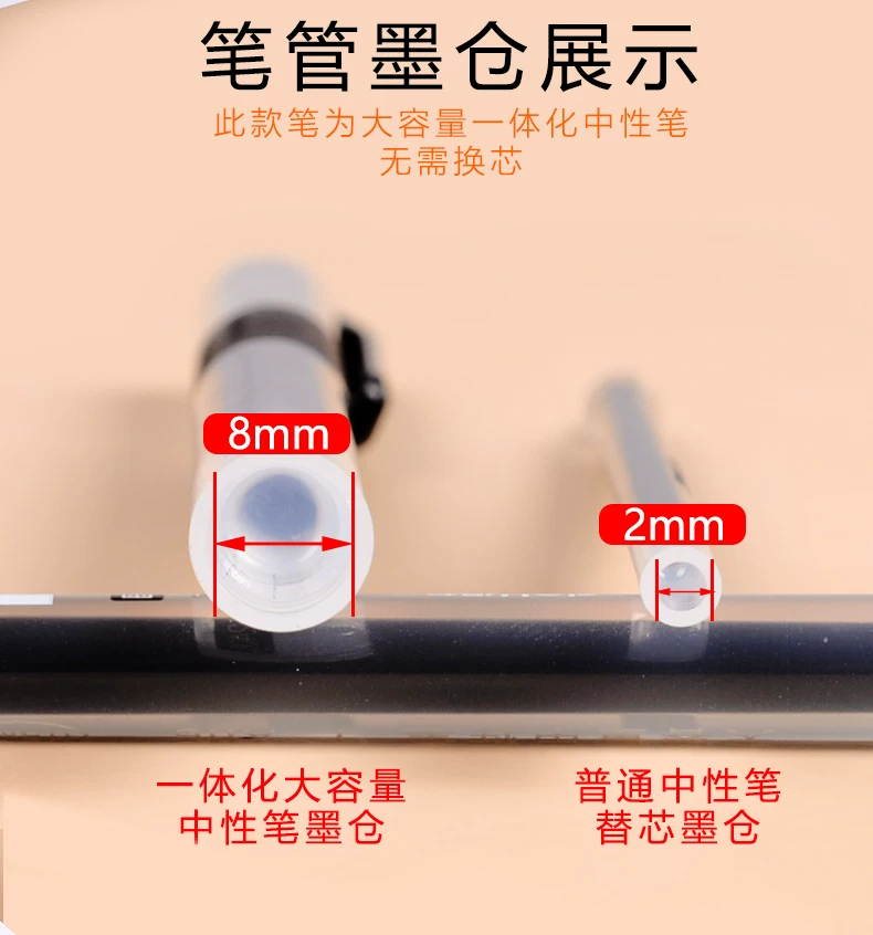 Rollerball pen, capacious quick dry bullet, stationery for students