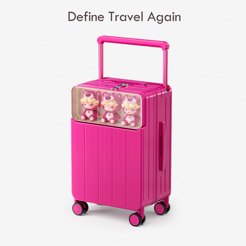 【Pain Box】 Dta Transparent Front Opening Suitcase for Women 2026 New Model Star Chasing 20inch Carry-On Trolley Case for Travel