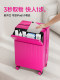 DTA front opening suitcase for women 2025 new multi-functional 20-inch boarding box wide pull rod pink suitcase