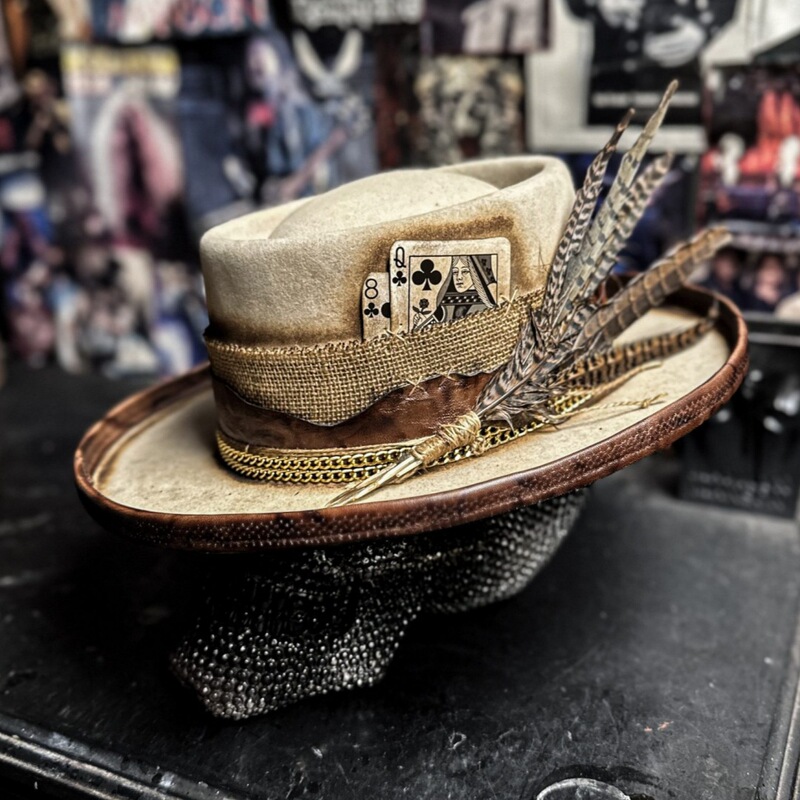Hot-Selling Ribbon-Decorated Wool Hat, Vintage Distressed Style Sheep Felt Hat
