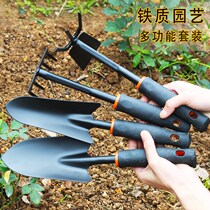 Shovel shovel shovel small shovel flower planting tool three-piece set small rake small hoe shovel agricultural sea gardening vegetable planting