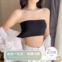 Anti-light-covering chest artifact tube top one-piece summer thin section conservative MM wrap chest underwear waist vest womens inner wear
