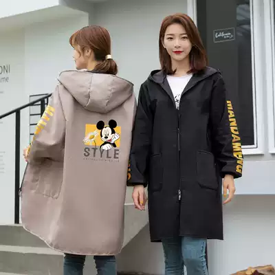 Winter plus velvet overcoat adult thickened apron long-sleeved jacket waterproof Korean version of women's fashion household overalls customization