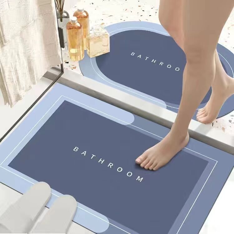 Diatom mud absorbent floor mat bathroom quick-drying bathroom non-slip mat shower room floor mat bathtub anti-fall floor mat cutting